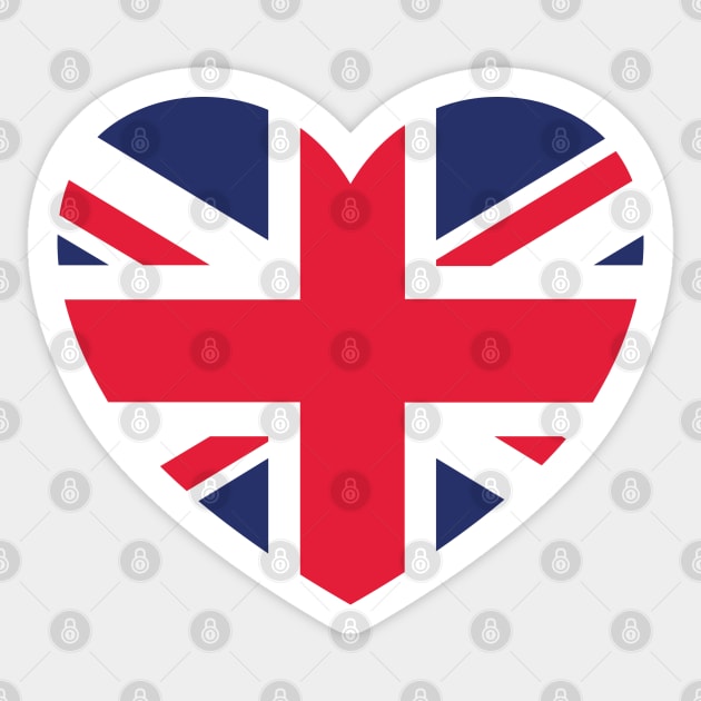 British Union Flag Heart Sticker by DPattonPD